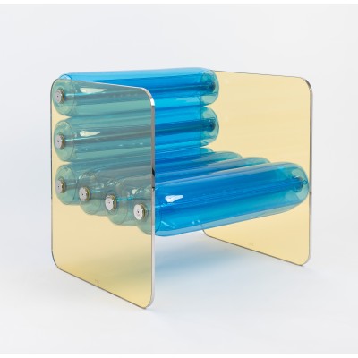 MW01 glass design armchair - "SUN" - Handmade in France.