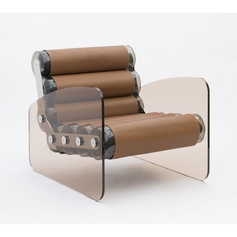 Armchair MW03 - Soshagro Brown Seat - Black TPU...