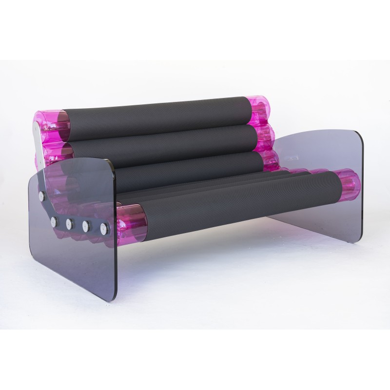 Sofa MW03 - TPU Rosa - Sitz Runner Schwarz -...