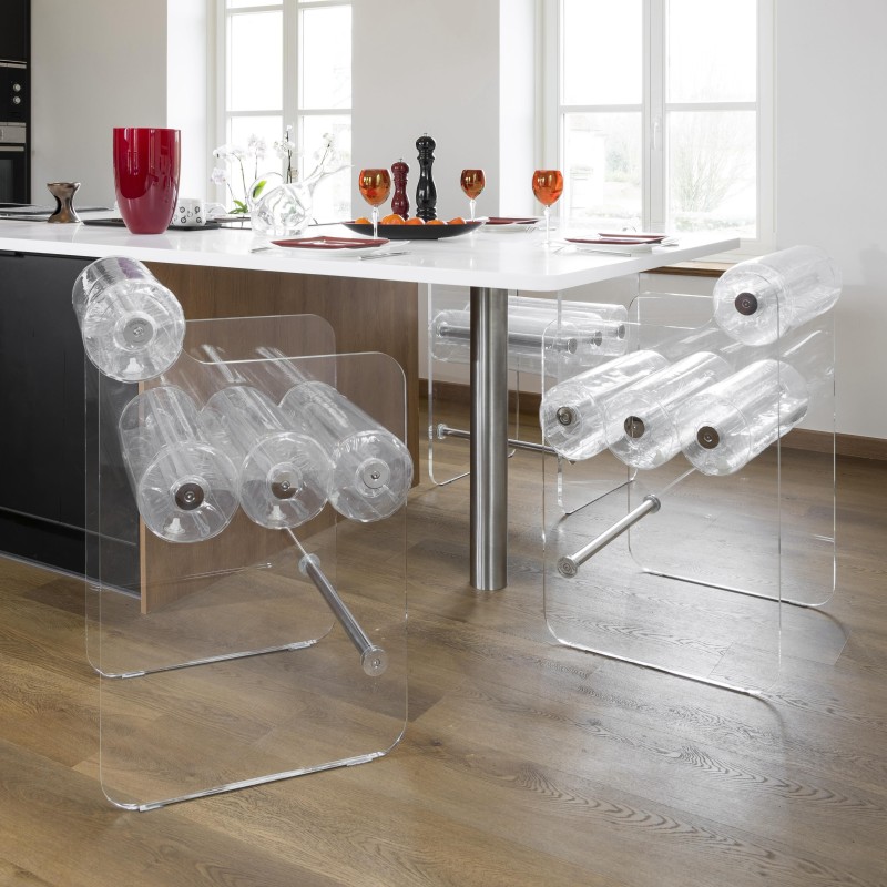 MW04 Bar Stool - Transparent seat - PMMA