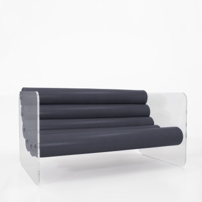 Designersofa MW02 aus Acrylglas - Sitzfläche Soshagro - Handgefertigt in Frankreich.