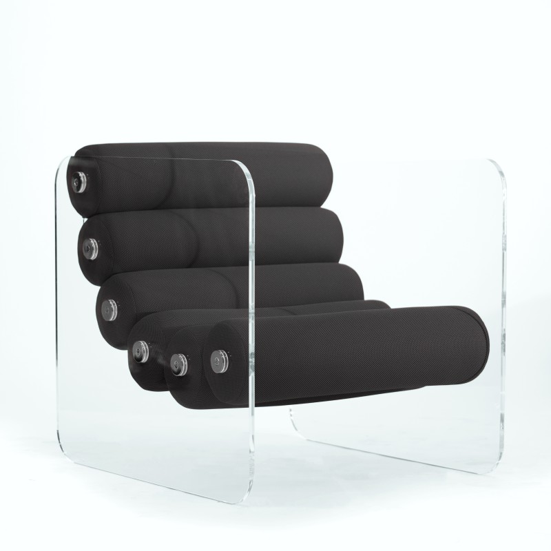 Fauteuil MW02 en verre acrylique - Assise...