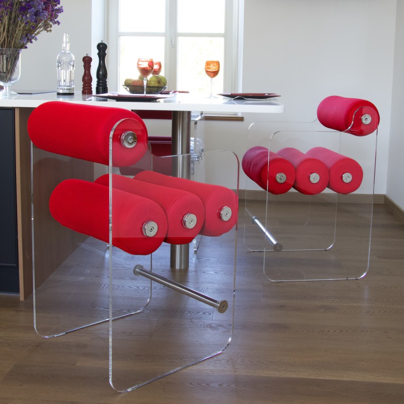 MW04 Bar stool - Runner Foam Seat - Transparent...