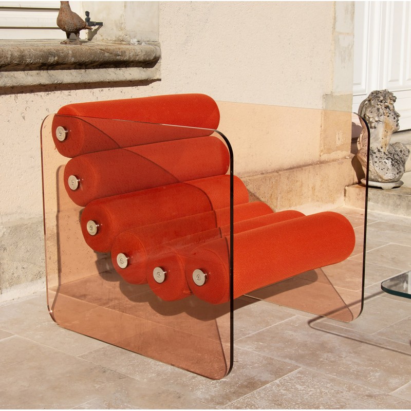 Design armchair MW02 in altuglas - Handmade in France.